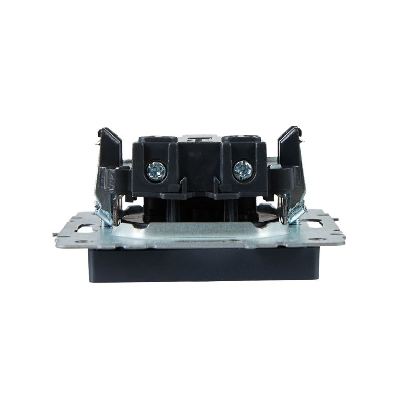 BRITE Розетка 1-местная без заземления с защитными шторками 10А РСш10-2-БрМ маренго IEK