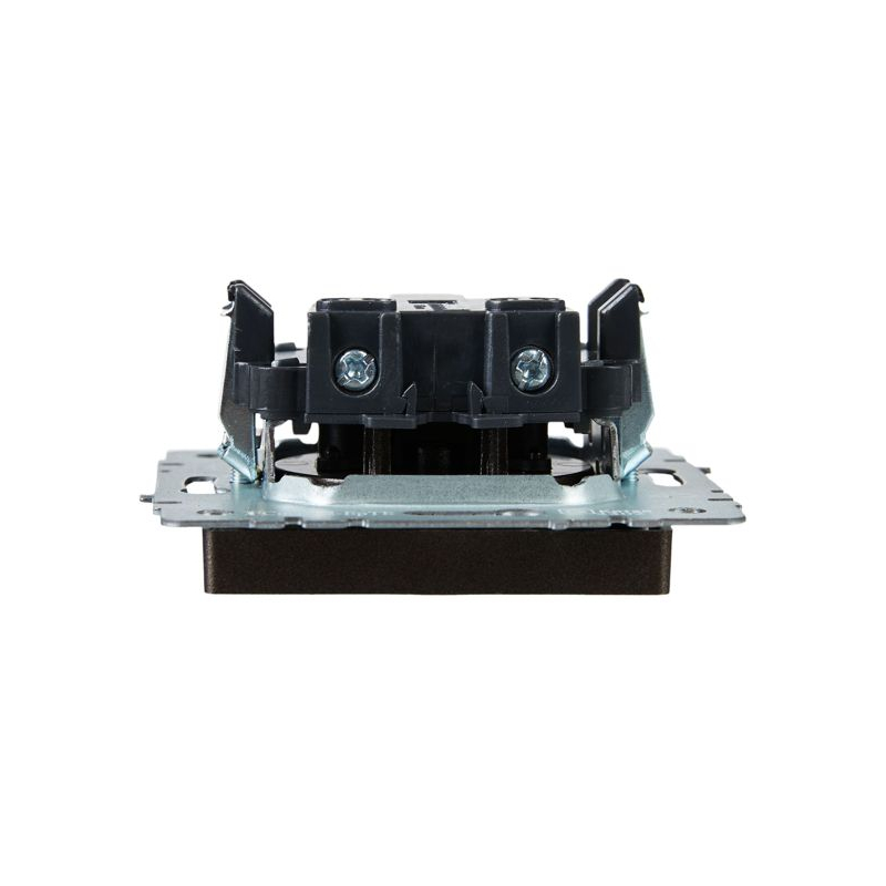 BRITE Розетка 1-местная без заземления с защитными шторками 10А РСш10-2-БрТБ темная бронза IEK