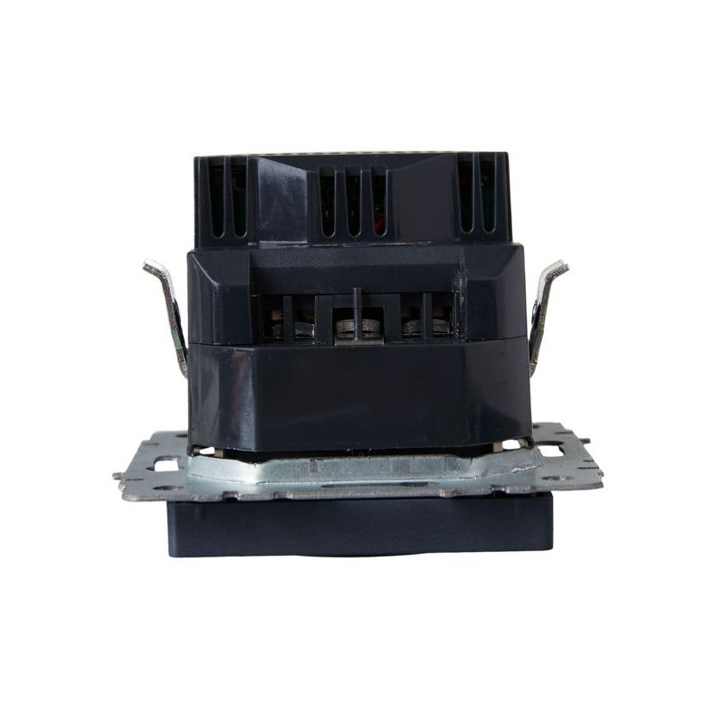 BRITE Розетка 1-местная с заземлением с защитными шторками 16А с USB A+A 5В 2,1А РЮш10-1-БрМ маренго IEK