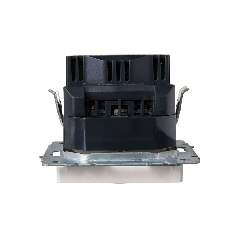 BRITE Розетка 1-местная с заземлением с защитными шторками 16А с USB A+A 5В 2,1А РЮш10-1-БрЖ жемчуг IEK