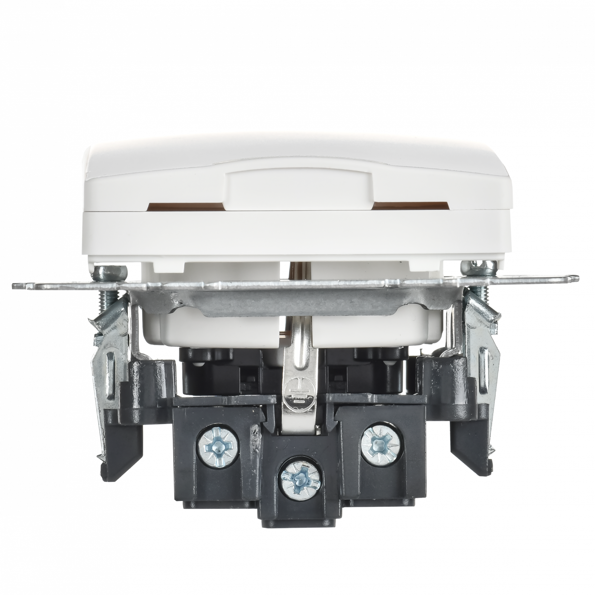 BRITE Розетка 1-местная с заземлением с защитными шторками и крышкой 16А IP20 РСбш10-3-БрАБ арктический белый IEK