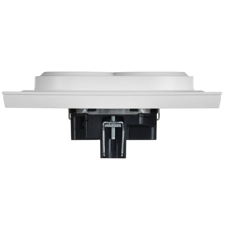 BRITE Розетка 2-местная с заземлением с защитными шторками 16А в сборе РСш12-3-БрАБ арктический белый IEK