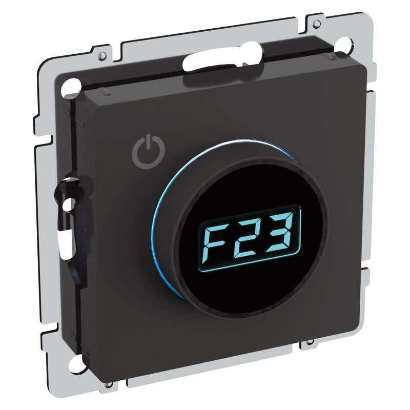 BRITE Термостат электронный с индикацией ТС10-1-БрЧ черный IEK