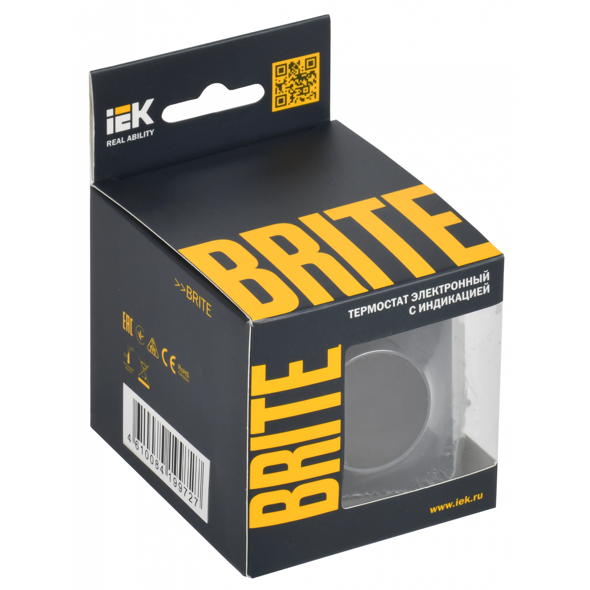 BRITE Термостат электронный с индикацией ТС10-1-БрМ маренго IEK