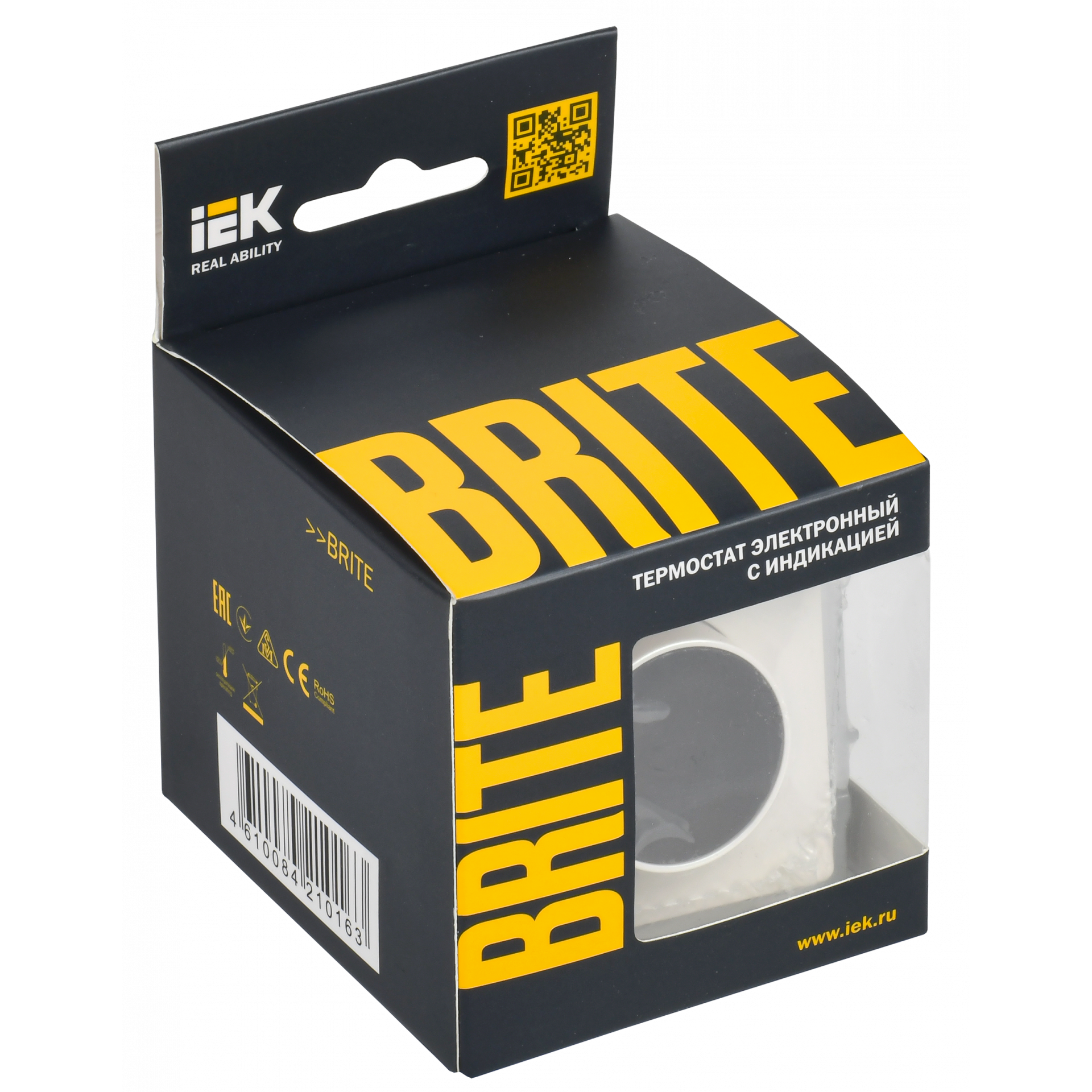 BRITE Термостат электронный с индикацией ТС10-1-БрЖ жемчуг IEK