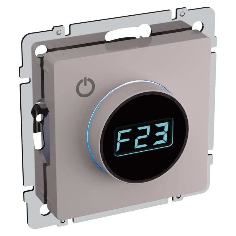 BRITE Термостат электронный с индикацией ТС10-1-БрЖ жемчуг IEK