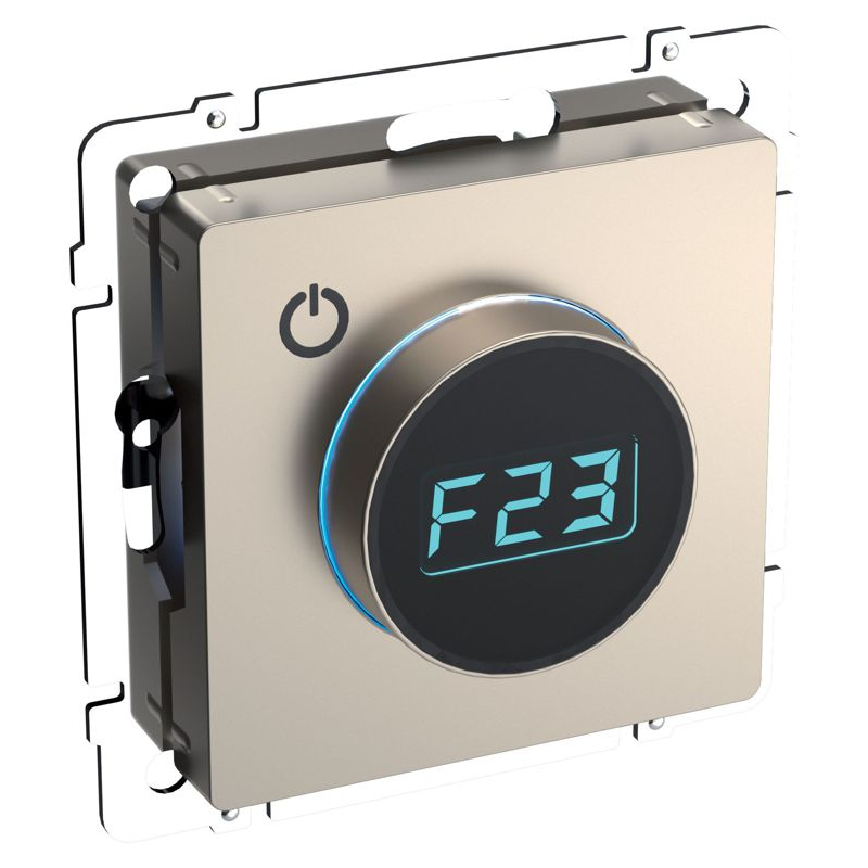 BRITE Термостат электронный с индикацией ТС10-1-БрШ шампань IEK