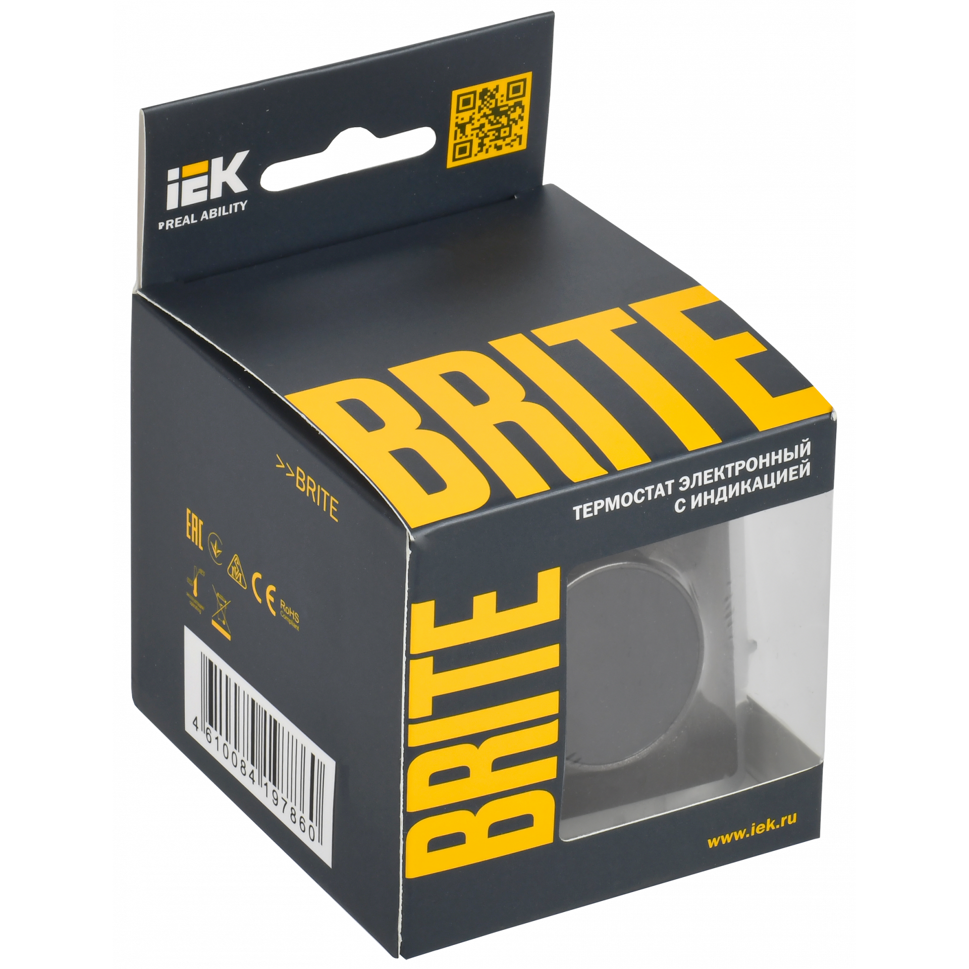 BRITE Термостат электронный с индикацией ТС10-1-БрТБ темная бронза IEK