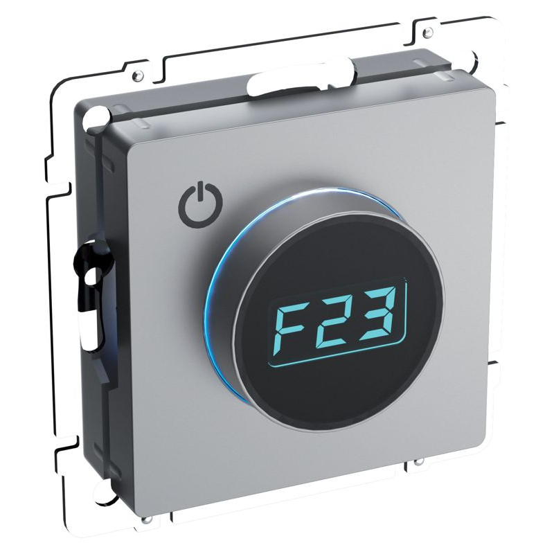 BRITE Термостат электронный с индикацией ТС10-1-БрС сталь IEK