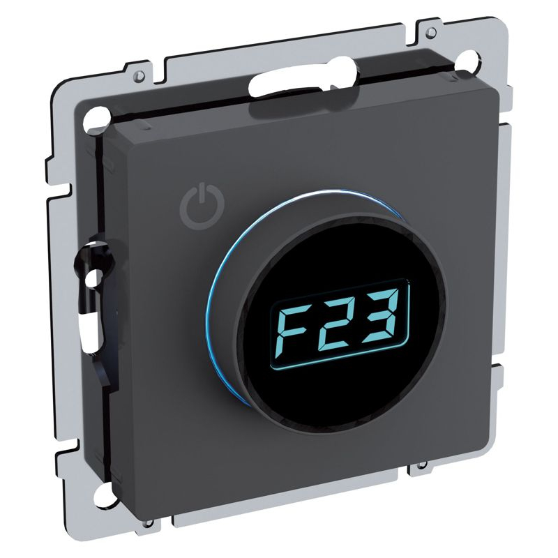 BRITE Термостат электронный с индикацией ТС10-1-БрГ графит IEK