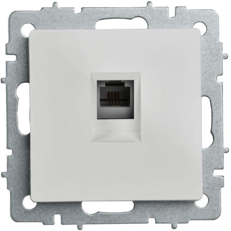 BRITE Розетка телефонная RJ11 РТ10-БрБ белый IEK