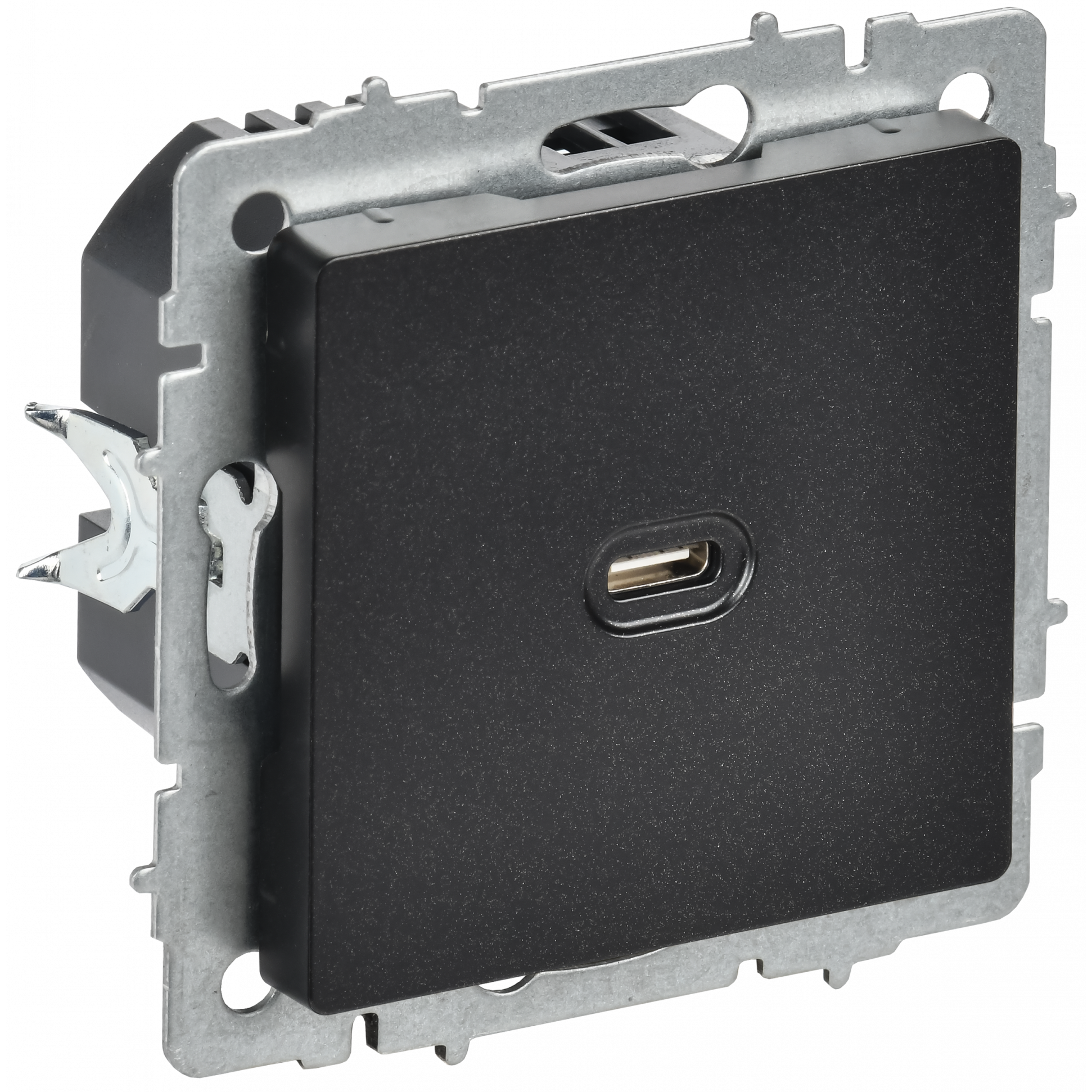 BRITE Розетка USB C 65Вт высокоскоростная зарядка РЮ12-1-БрЧ черный IEK