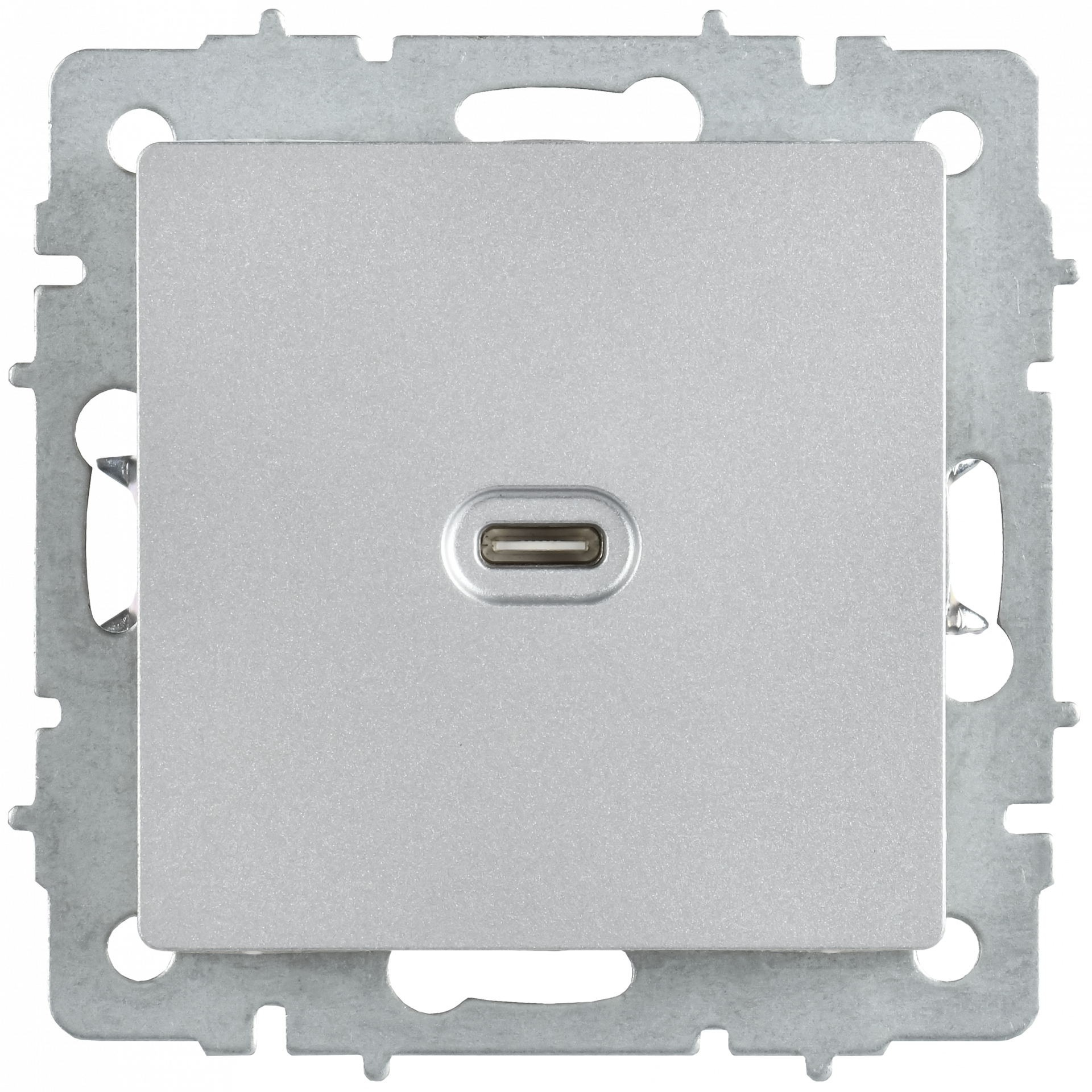 BRITE Розетка USB C 65Вт высокоскоростная зарядка РЮ12-1-БрА алюминий IEK