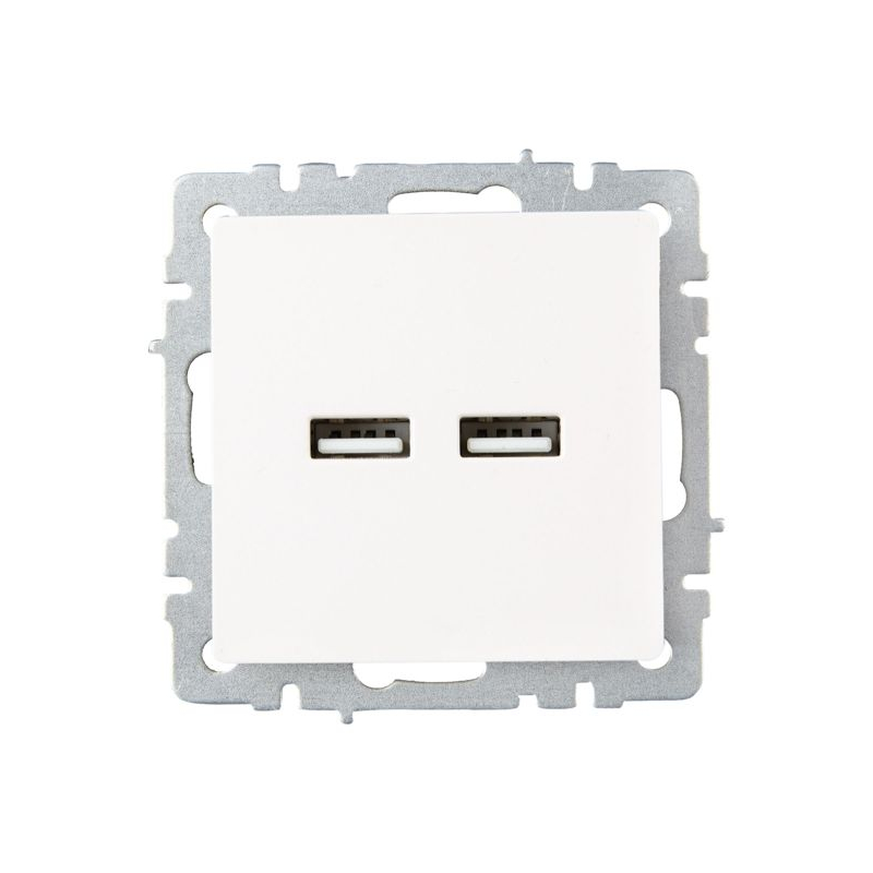 BRITE Розетка USB A+A 5В 3,1А РЮ10-1-БрЖ жемчуг IEK