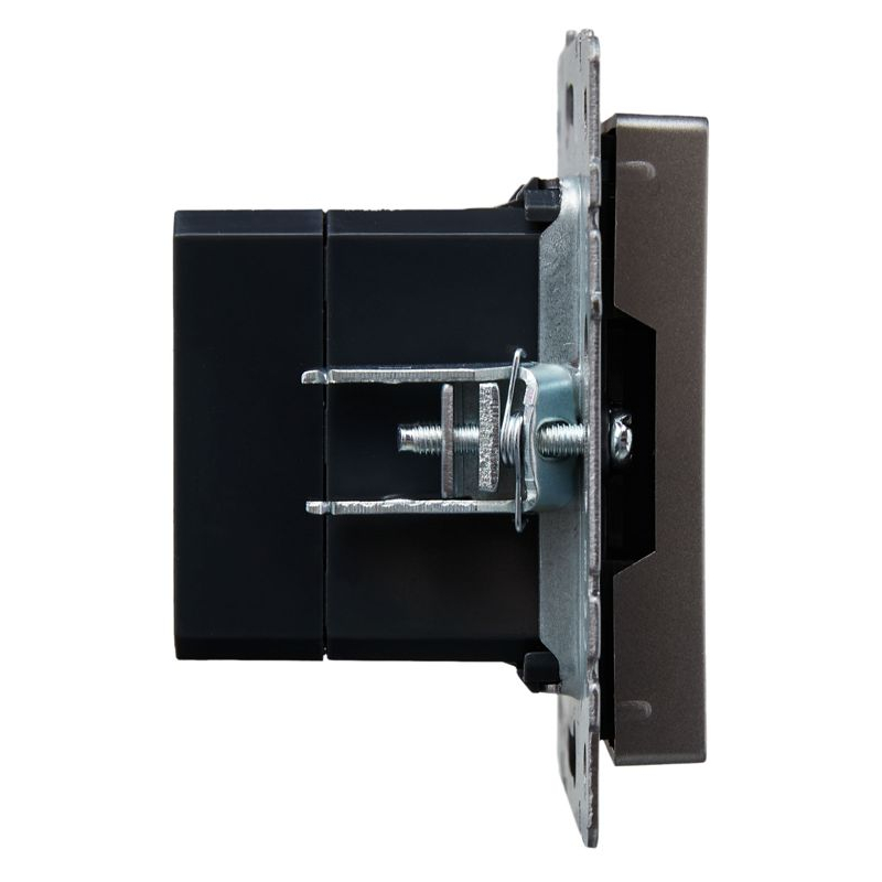 BRITE Розетка USB A+A 5В 3,1А РЮ10-1-БрС сталь IEK