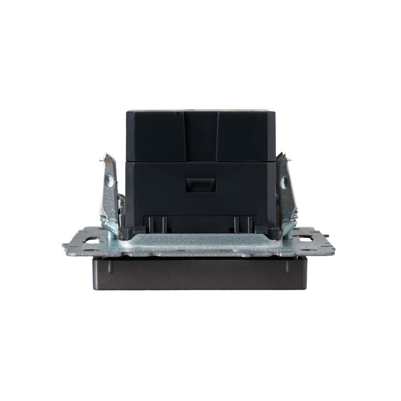 BRITE Розетка USB A+A 5В 3,1А РЮ10-1-БрС сталь IEK