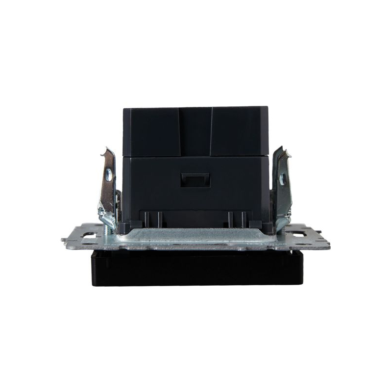 BRITE Розетка USB A+A 5В 3,1А РЮ10-1-БрГ графит IEK