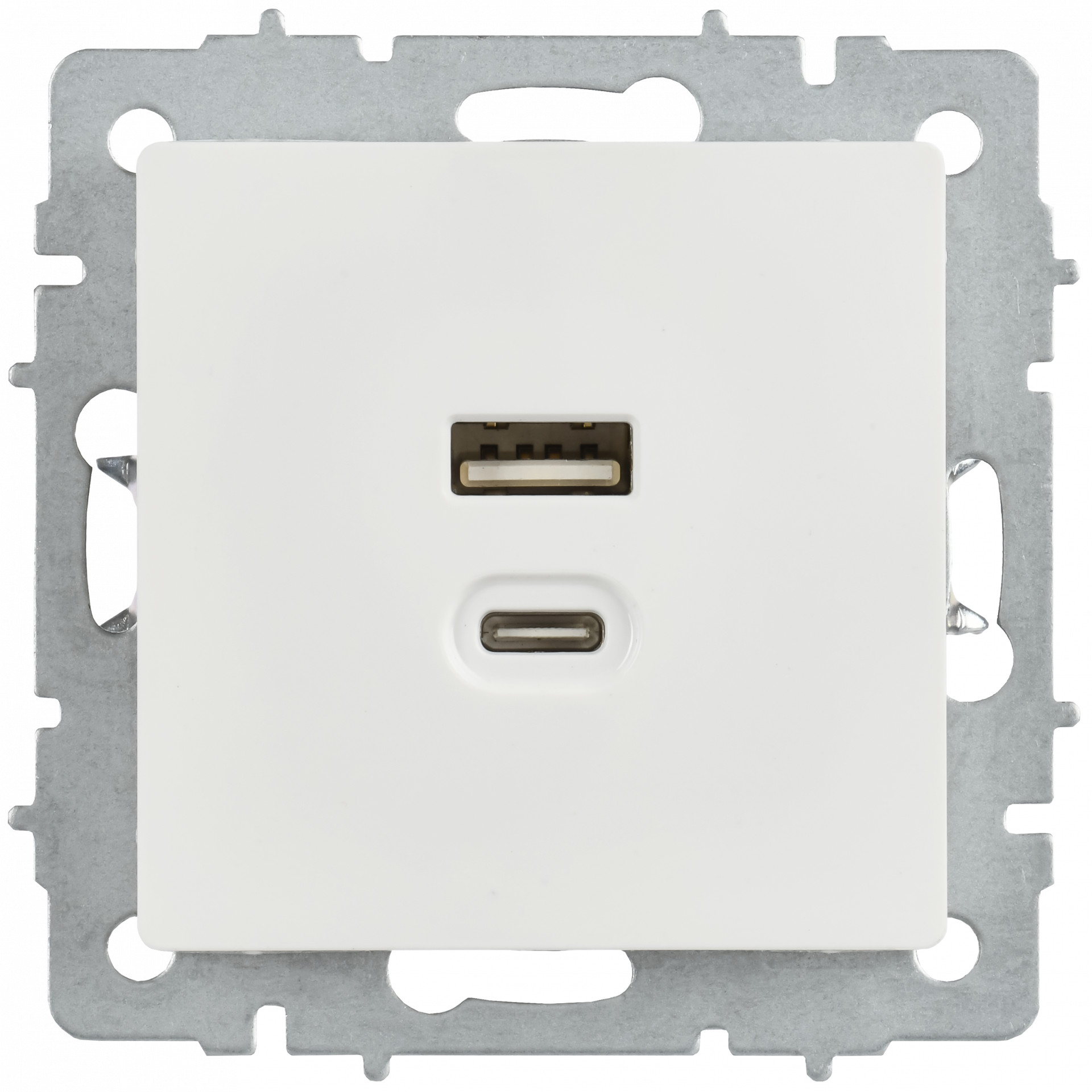 BRITE Розетка USB A+C 45Вт высокоскоростная зарядка РЮ11-2-БрБ белый IEK