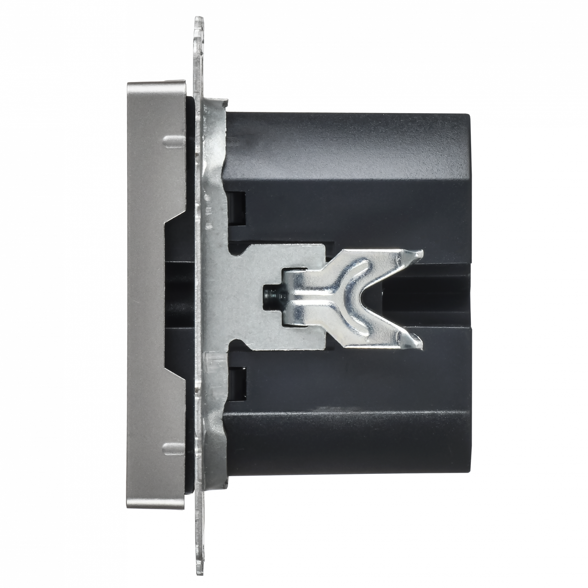 BRITE Розетка USB A+C 45Вт высокоскоростная зарядка РЮ11-2-БрС сталь IEK
