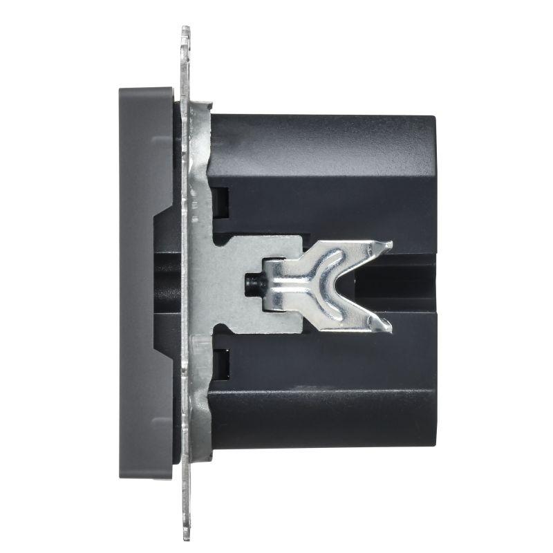 BRITE Розетка USB A+C 45Вт высокоскоростная зарядка РЮ11-2-БрГ графит IEK