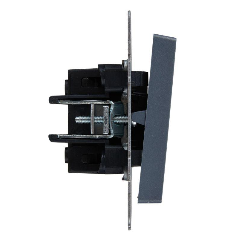 BRITE Выключатель 1-клавишный 10А ВС10-1-0-БрМ маренго IEK