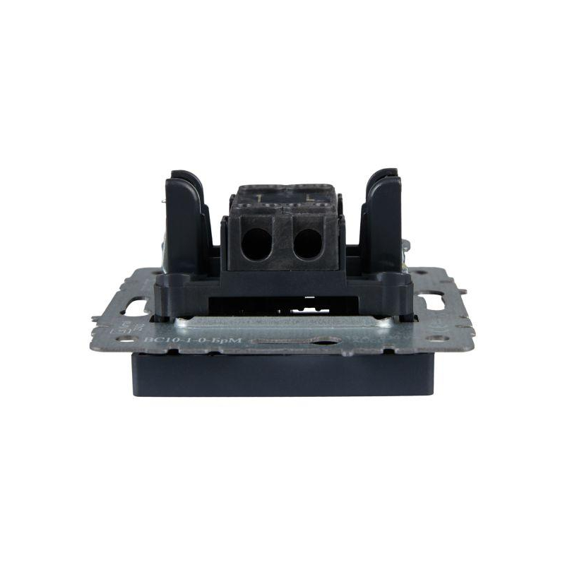 BRITE Выключатель 1-клавишный 10А ВС10-1-0-БрМ маренго IEK