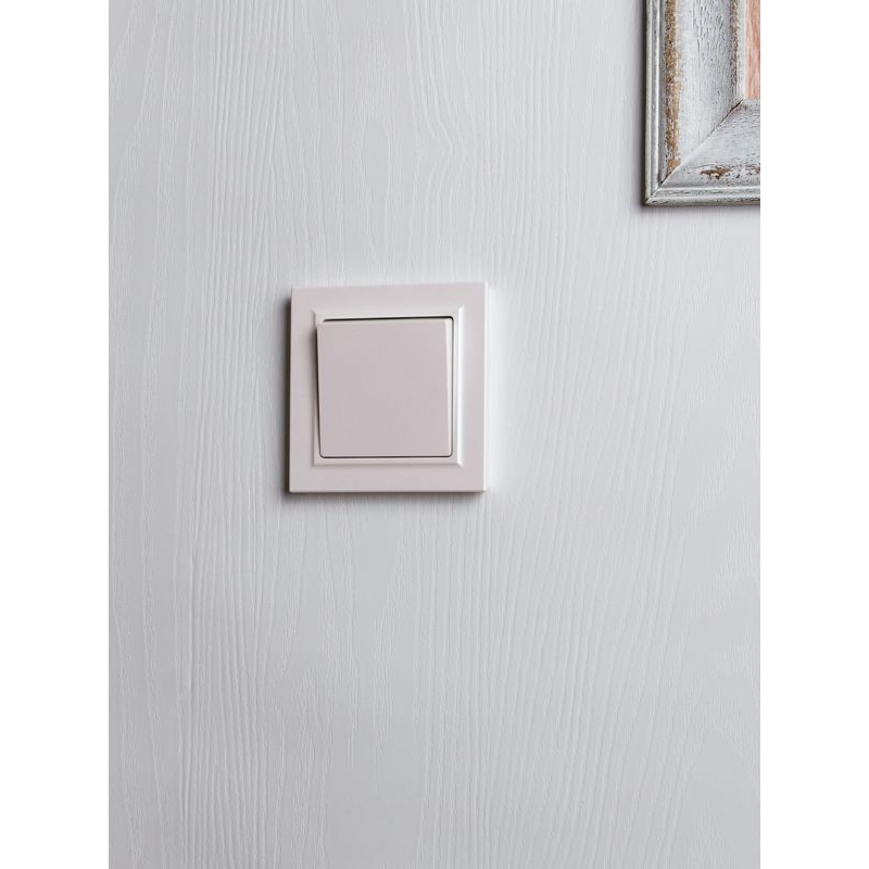 BRITE Выключатель 1-клавишный 10А в сборе ВСР10-1-0-БрЖ жемчуг IEK