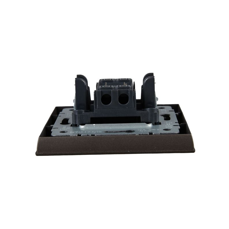 BRITE Выключатель 1-клавишный 10А в сборе ВСР10-1-0-БрТБ темная бронза IEK