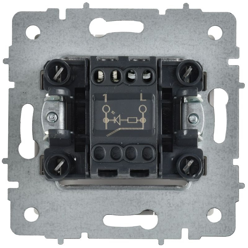 BRITE Выключатель 1-клавишный с индикацией 10А ВС10-1-1-БрАБ арктический белый IEK