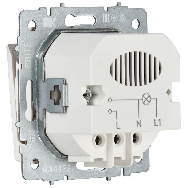 BRITE Выключатель карточный 30А ВС10-1-8-БрБ белый IEK