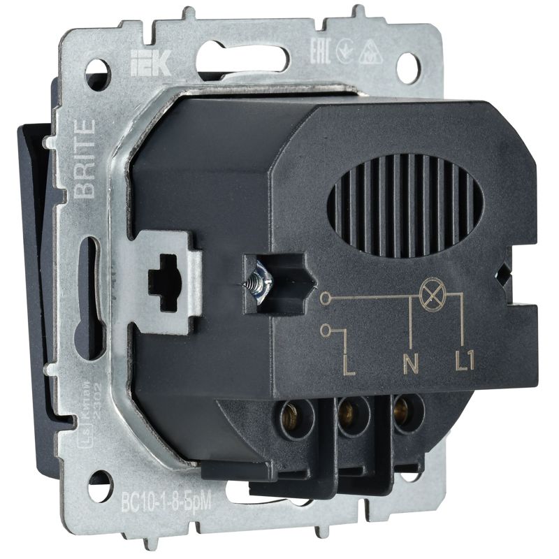 BRITE Выключатель карточный 30А ВС10-1-8-БрМ маренго IEK