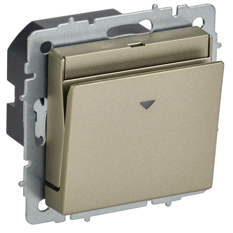 BRITE Выключатель карточный 30А ВС10-1-8-БрШ шампань IEK