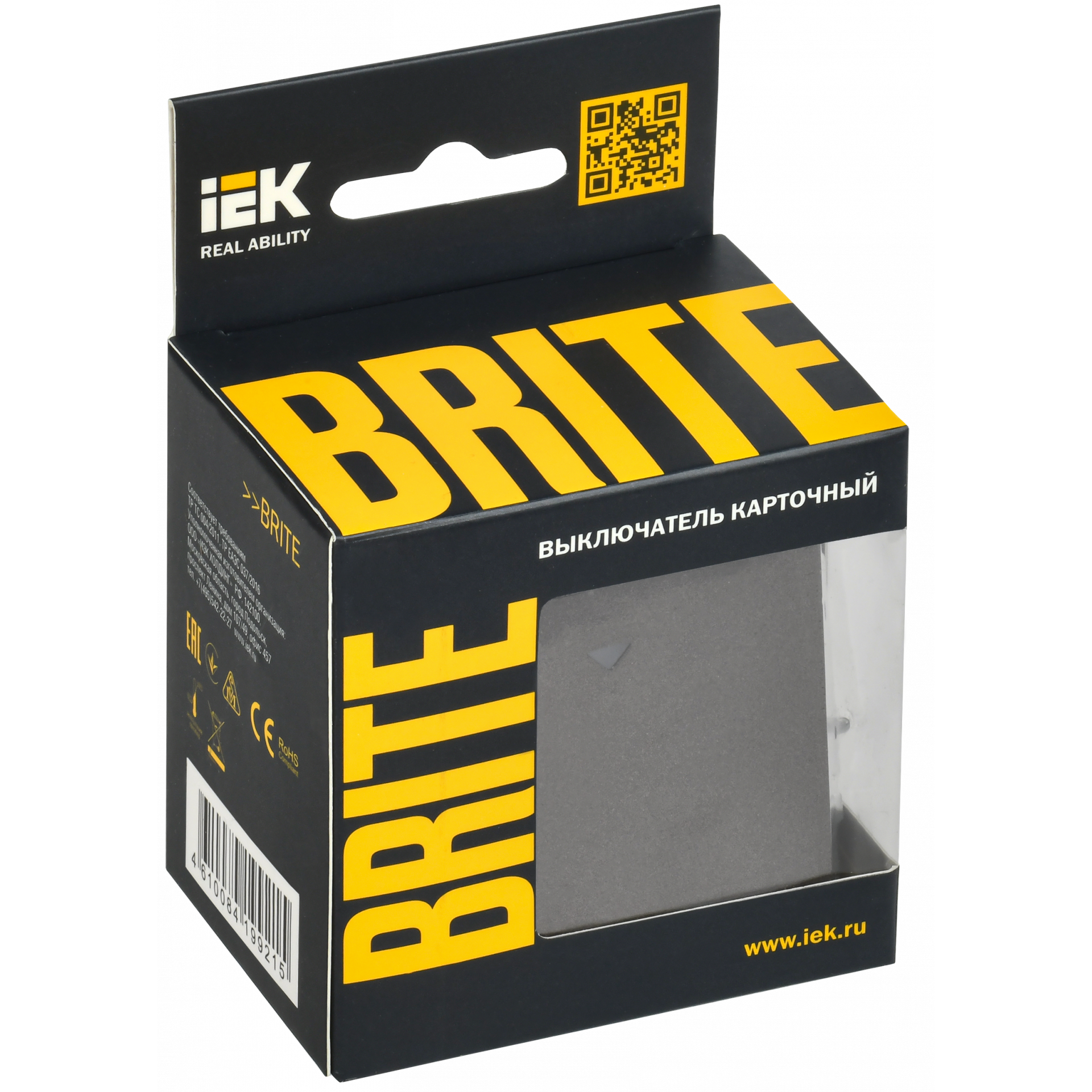 BRITE Выключатель карточный 30А ВС10-1-8-БрТБ темная бронза IEK