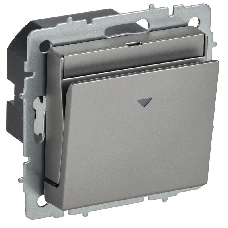 BRITE Выключатель карточный 30А ВС10-1-8-БрС сталь IEK