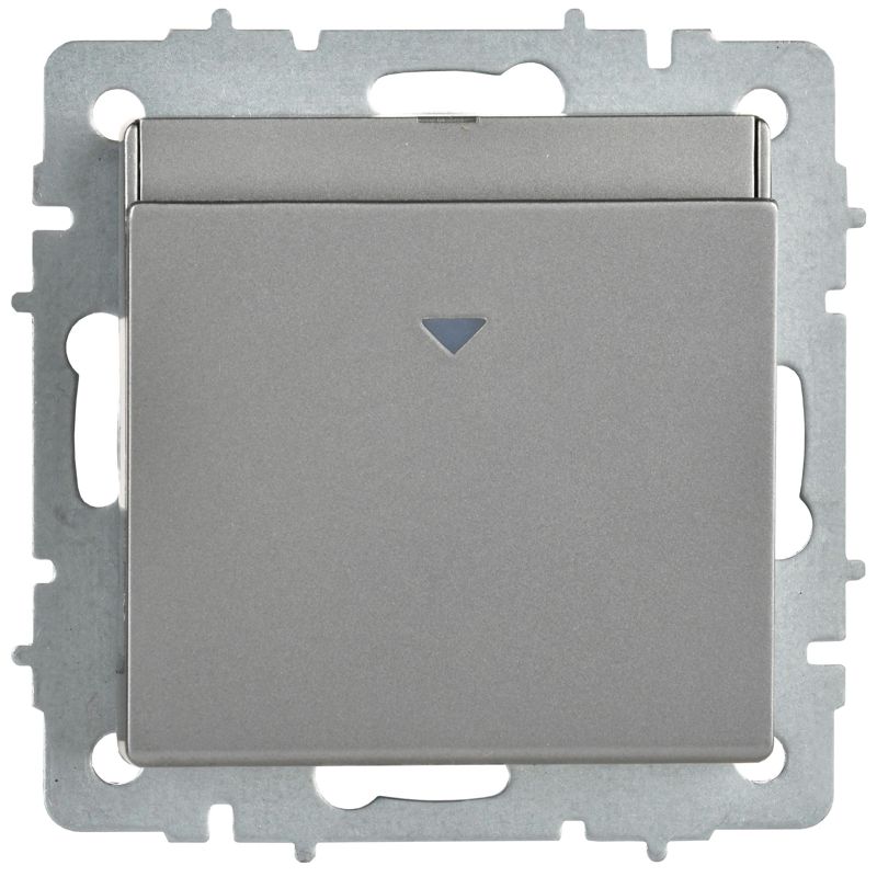 BRITE Выключатель карточный 30А ВС10-1-8-БрС сталь IEK