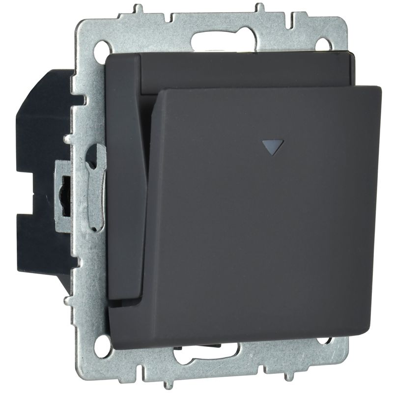 BRITE Выключатель карточный 30А ВС10-1-8-БрГ графит IEK