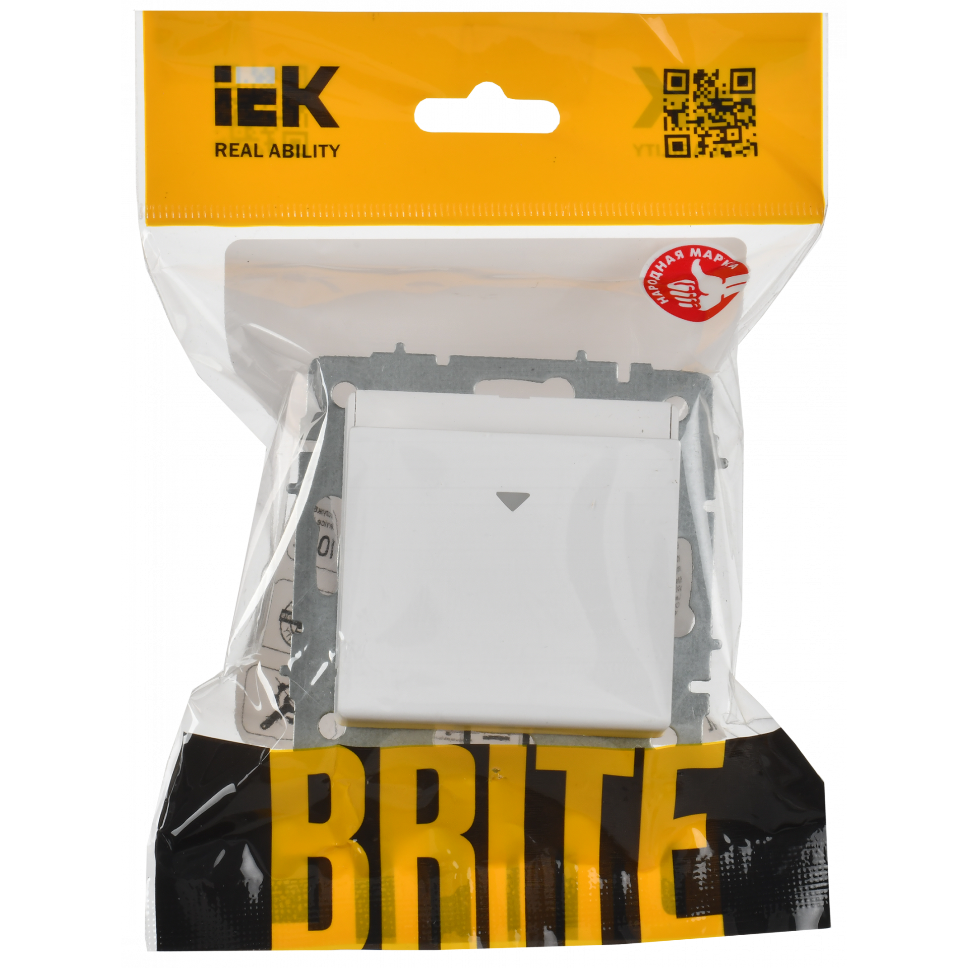 BRITE Выключатель карточный 30А ВС10-1-8-БрАБ арктический белый IEK