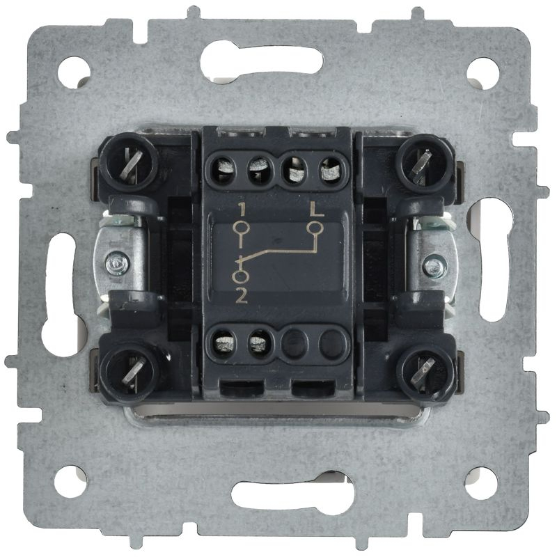 BRITE Выключатель 1-клавишный проходной 10А ВС10-1-6-БрАБ арктический белый IEK