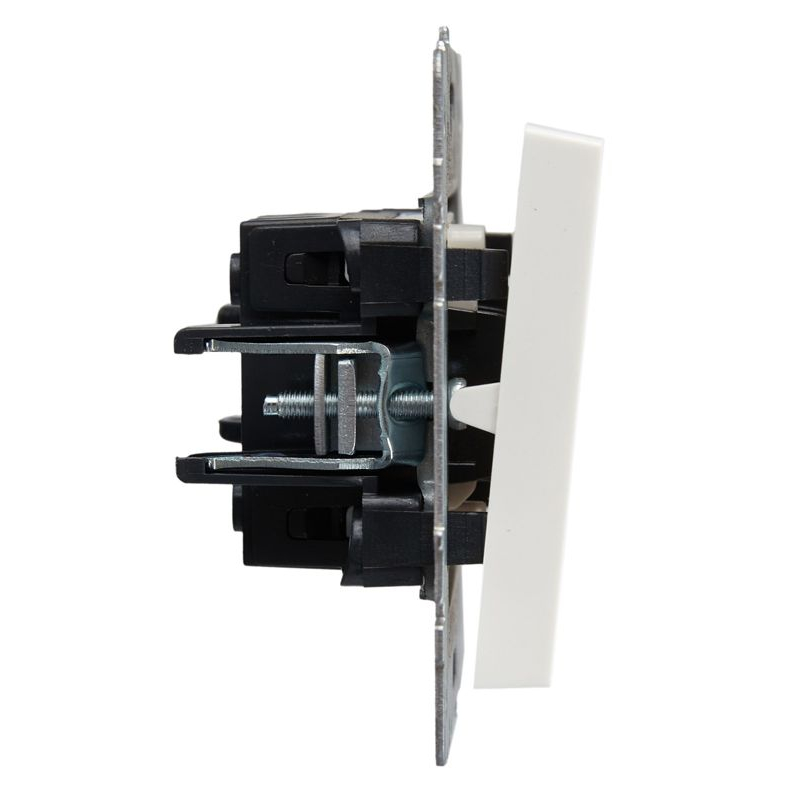 BRITE Выключатель 1-клавишный проходной с индикацией 10А ВС10-1-7-БрБ белый IEK