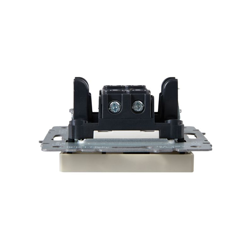 BRITE Выключатель 1-клавишный проходной с индикацией 10А ВС10-1-7-БрКр бежевый IEK