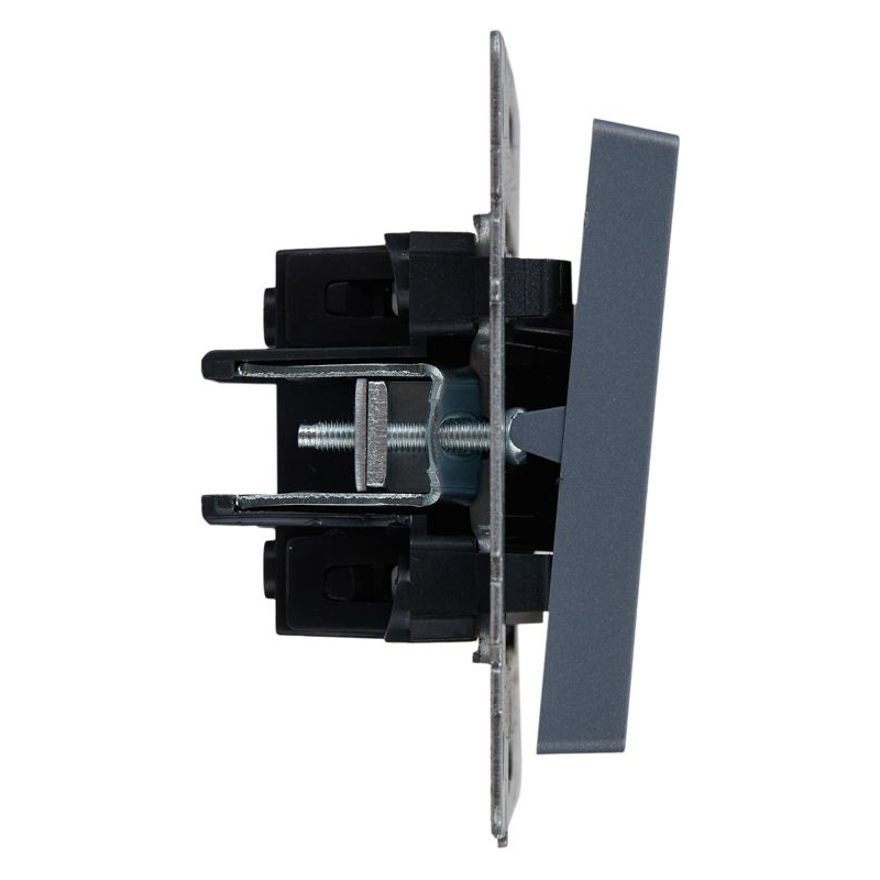 BRITE Выключатель 1-клавишный проходной с индикацией 10А ВС10-1-7-БрМ маренго IEK