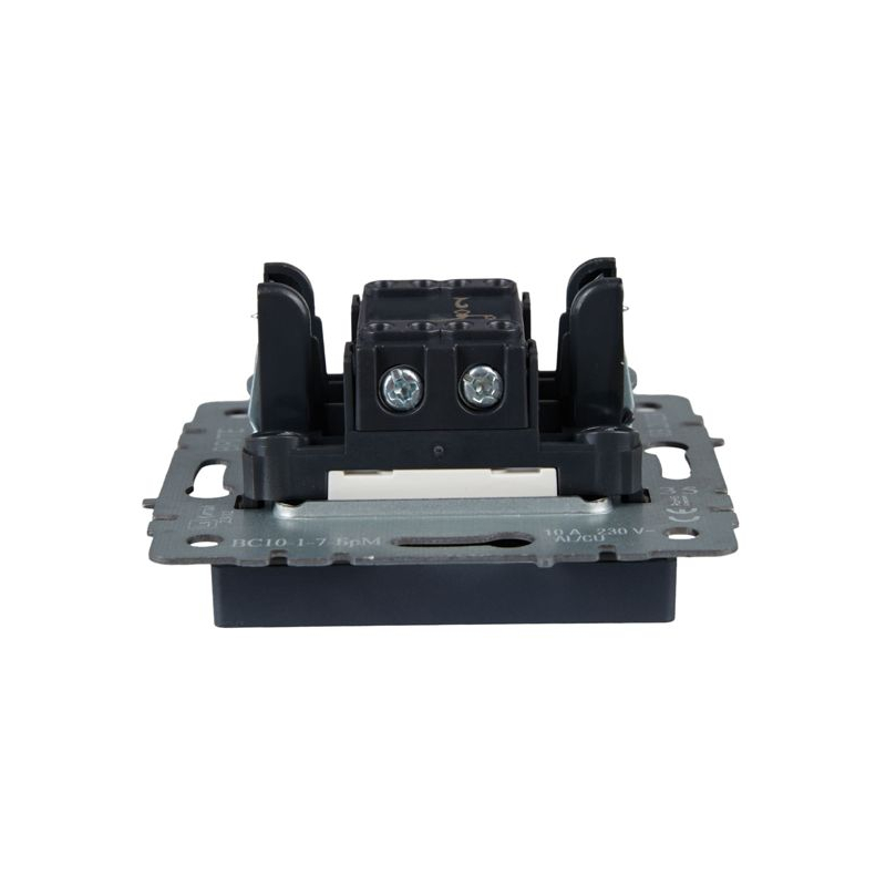 BRITE Выключатель 1-клавишный проходной с индикацией 10А ВС10-1-7-БрМ маренго IEK