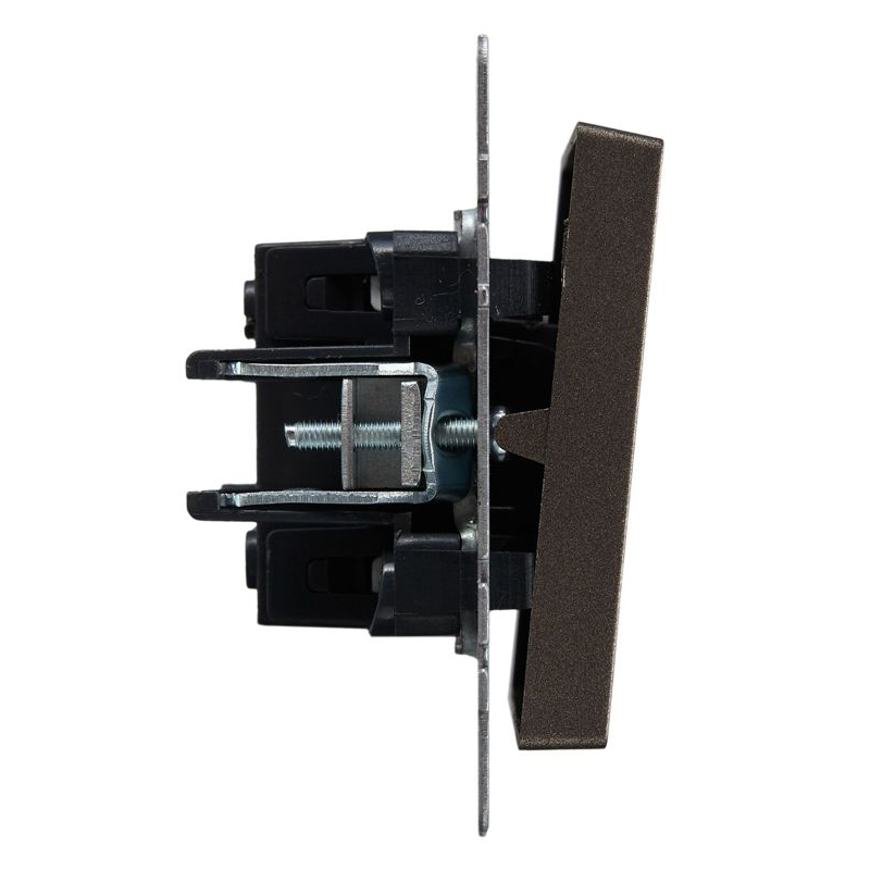 BRITE Выключатель 1-клавишный проходной с индикацией 10А ВС10-1-7-БрТБ темная бронза IEK