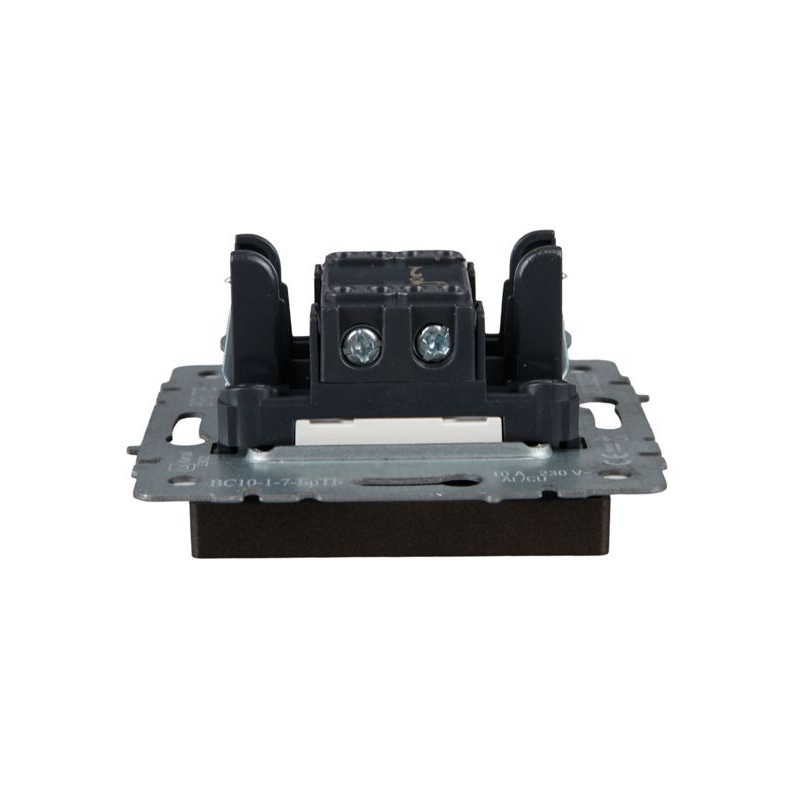 BRITE Выключатель 1-клавишный проходной с индикацией 10А ВС10-1-7-БрТБ темная бронза IEK