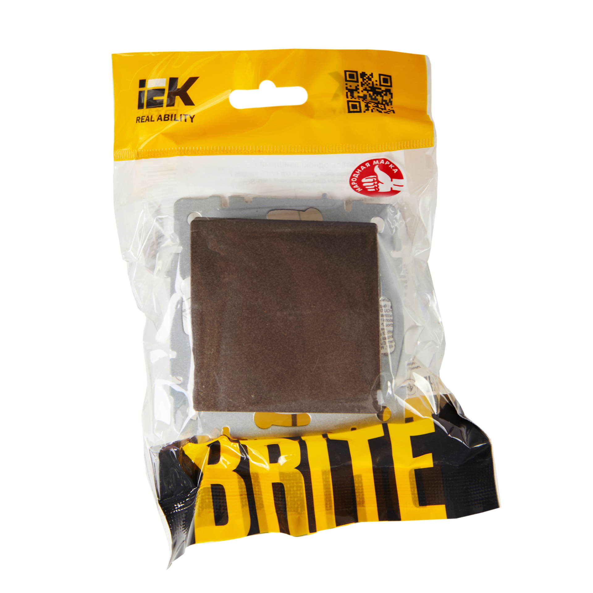BRITE Выключатель 1-клавишный перекрестный 10А ВС10-1-3-БрТБ темная бронза IEK