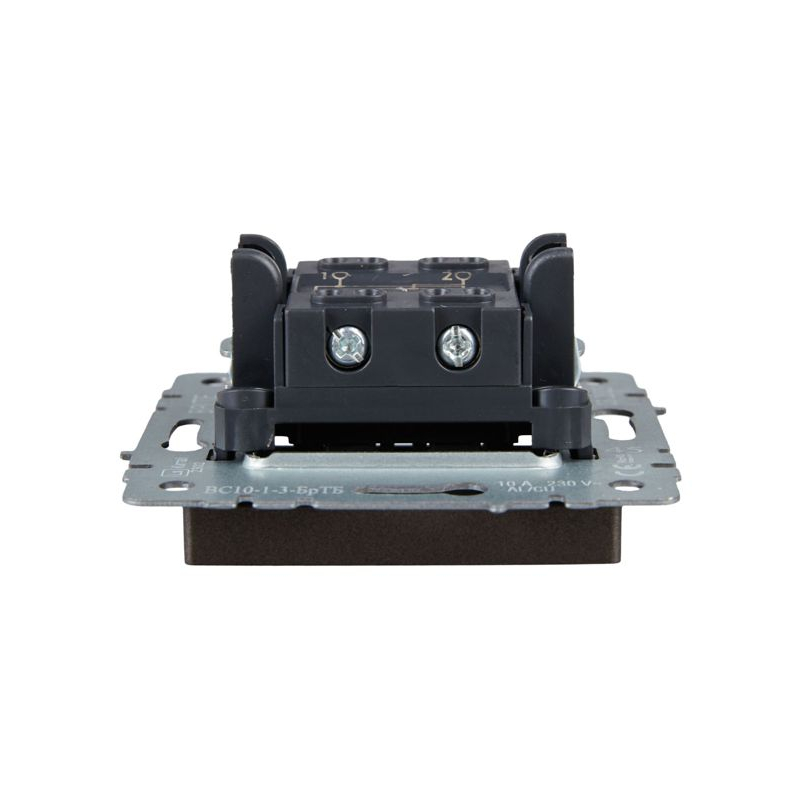 BRITE Выключатель 1-клавишный перекрестный 10А ВС10-1-3-БрТБ темная бронза IEK