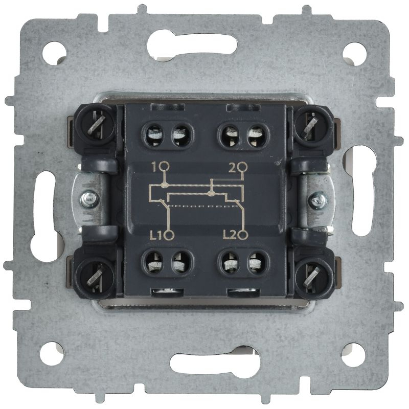 BRITE Выключатель 1-клавишный перекрестный 10А ВС10-1-3-БрАБ арктический белый IEK