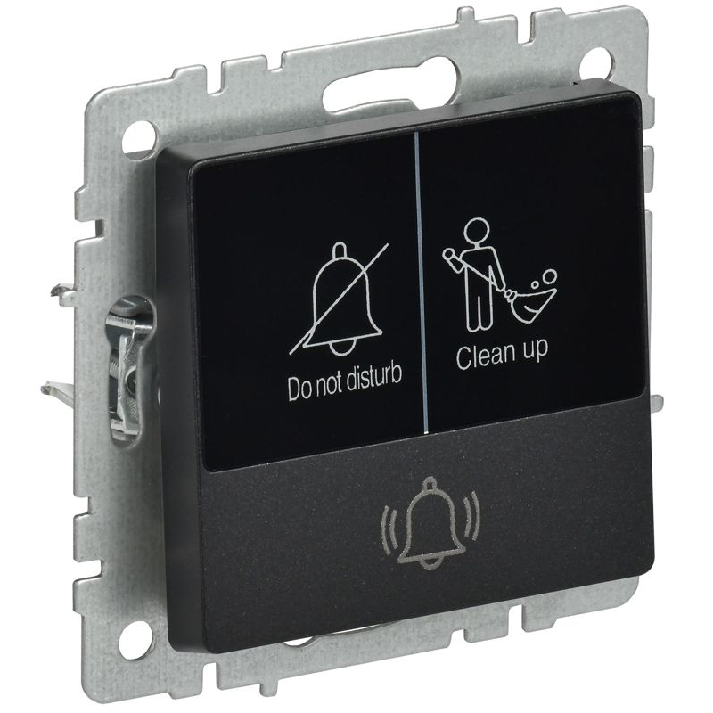 BRITE Кнопка звонка с индикацией для отелей 10А ВС10-1-9-БрЧ черный IEK