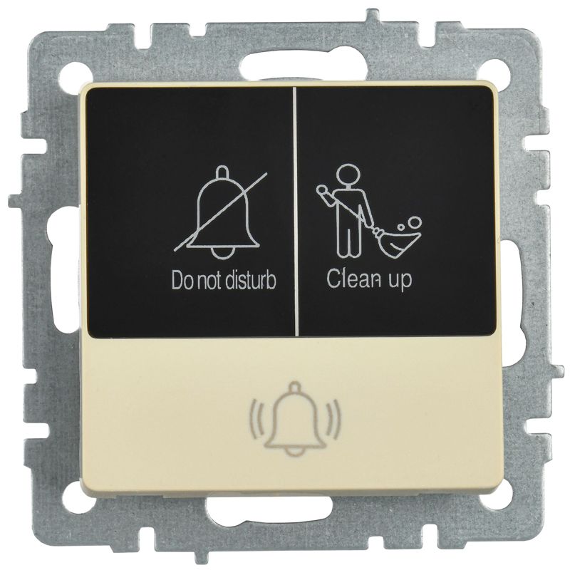 BRITE Кнопка звонка с индикацией для отелей 10А ВС10-1-9-БрКр бежевый IEK