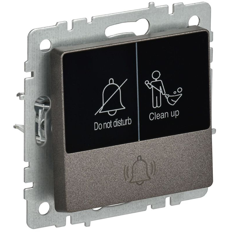 BRITE Кнопка звонка с индикацией для отелей 10А ВС10-1-9-БрТБ темная бронза IEK